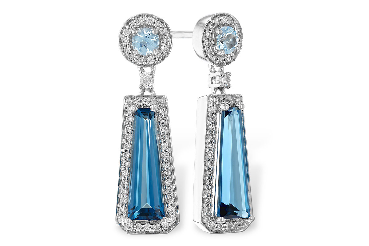 H283-12972: EARR 2.28 TW BLUE TOPAZ 2.54 TGW