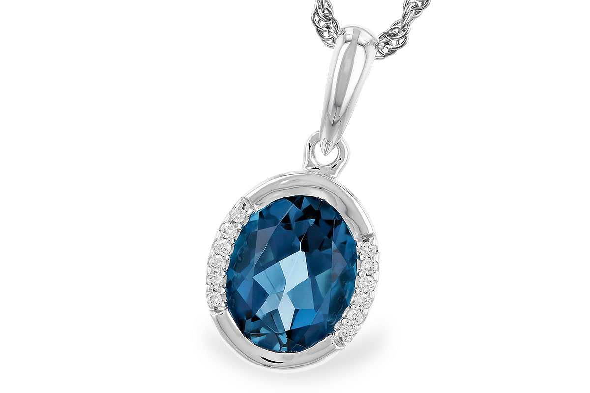 H283-12981: NECK 1.90 TW LONDON BLUE TOPAZ 1.93 TGW (9x7 LBT)