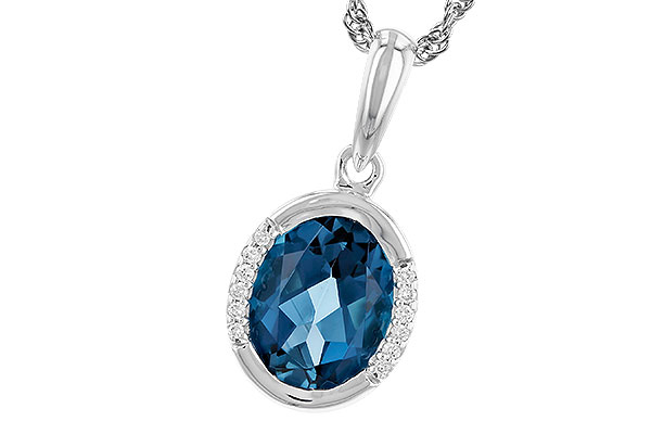 H283-12981: NECK 1.90 TW LONDON BLUE TOPAZ 1.93 TGW (9x7 LBT)