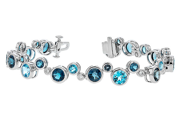 H283-13835: BRACELET 15.65 TW BLUE TOPAZ 15.95 TGW