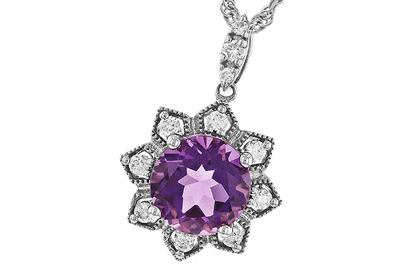 H283-13908: NECK 1.70 AMETHYST 1.87 TGW (8MM RD)