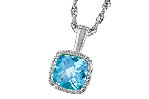 H283-14817: NECKLACE 1.10 CT BLUE TOPAZ