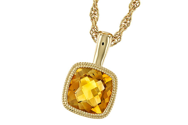 H283-15644: NECKLACE .75 CT CITRINE