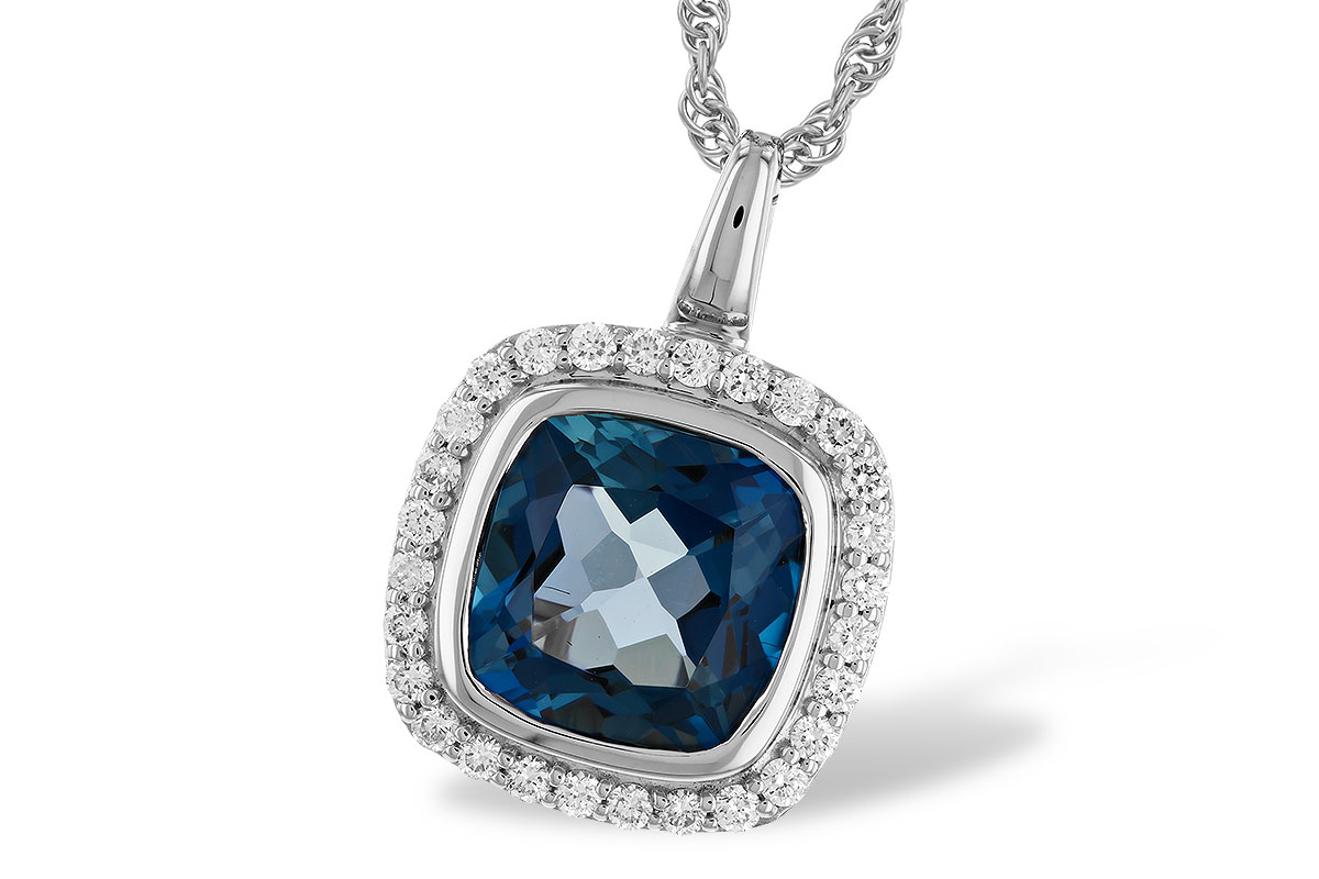 H283-15672: NECK 3.85 LONDON BLUE TOPAZ 4.15 TGW (9MM LBT)