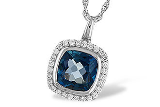 H283-15672: NECK 3.85 LONDON BLUE TOPAZ 4.15 TGW (9MM LBT)