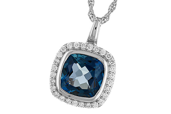 H283-15672: NECK 3.85 LONDON BLUE TOPAZ 4.15 TGW (9MM LBT)