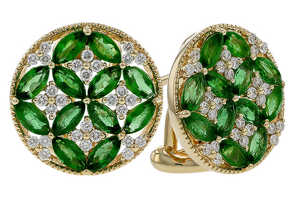 H284-02926: EARRINGS 1.66 TW EMERALD 1.96 TGW