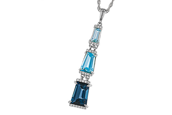 H284-03853: NECKLACE 2.60 TW BLUE TOPAZ 2.65 TGW