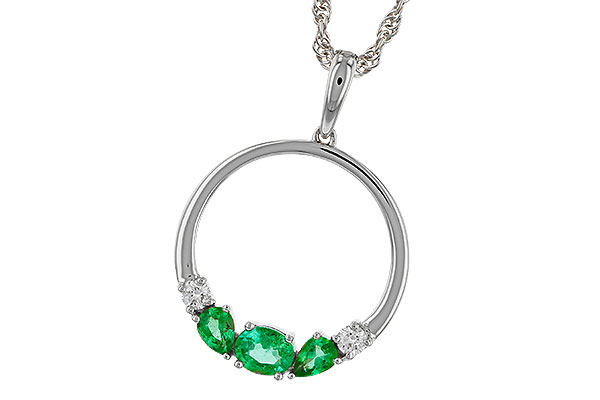 H284-03899: NECKLACE .52 EMERALD .62 TGW