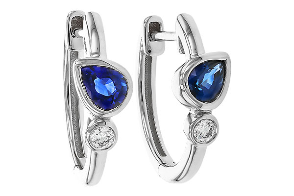 H284-04817: EARRINGS .51 SAPPHIRE .57 TGW