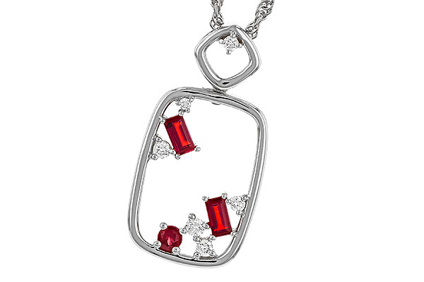 H284-05681: NECKLACE .33 TW RUBY .44 TGW