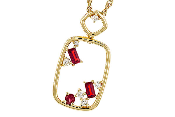 H284-05681: NECKLACE .33 TW RUBY .44 TGW