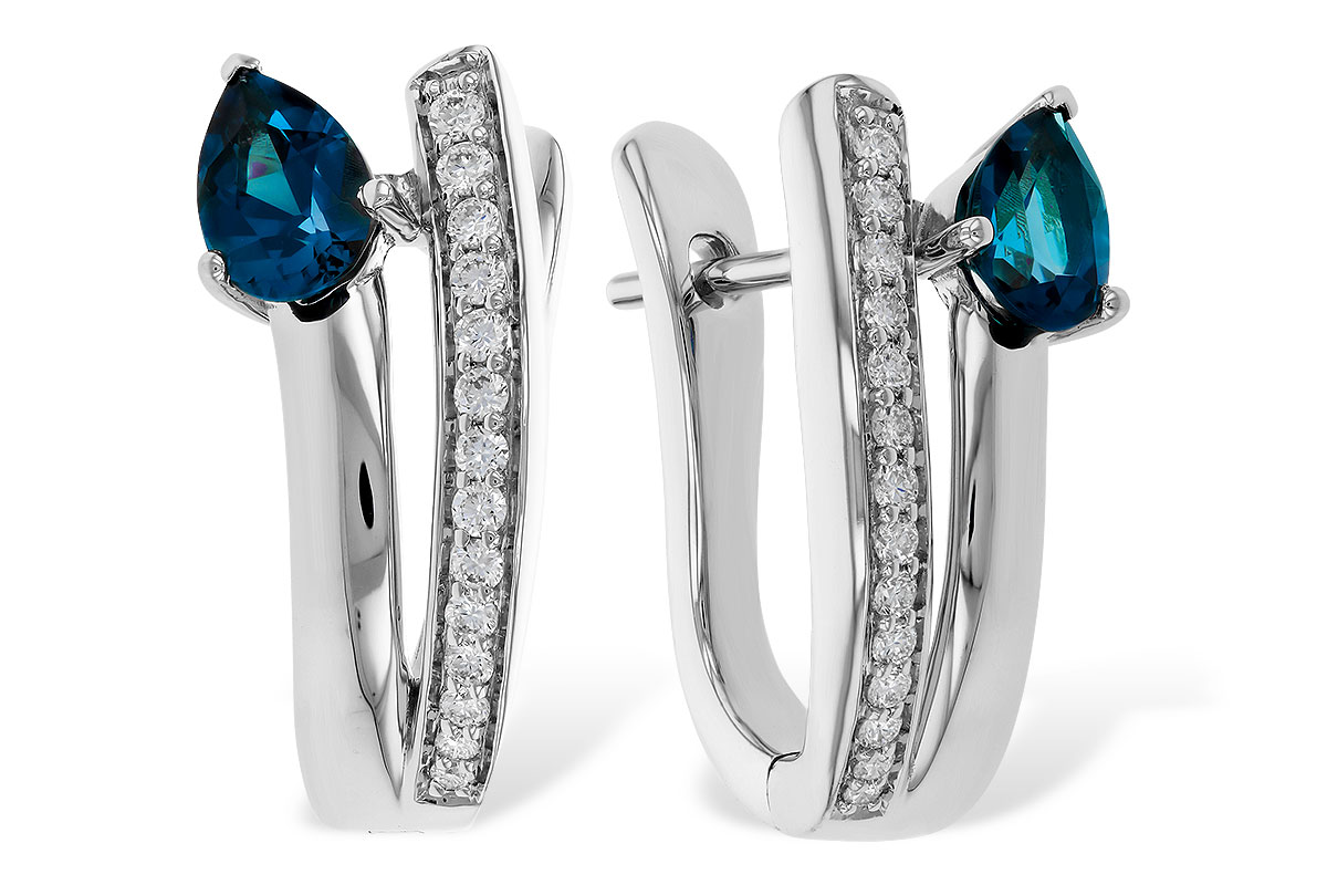 H284-06617: EARR .88 LONDON BLUE TOPAZ 1.08 TGW (6x4MM LBT)