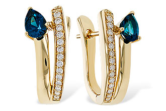 H284-06617: EARR .88 LONDON BLUE TOPAZ 1.08 TGW (6x4MM LBT)