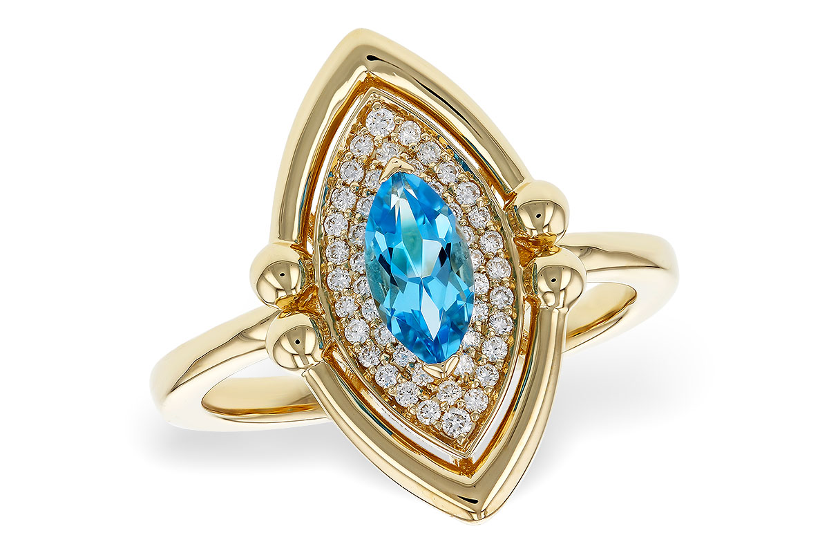 H284-08390: LDS RG .54 BLUE TOPAZ .70 TGW (8x4MM BT)