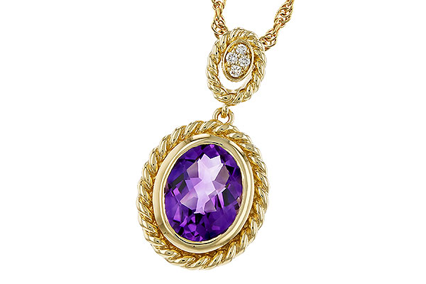 H284-08399: NECKLACE 1.38 AMETHYST 1.40 TGW (9x7MM AMY)