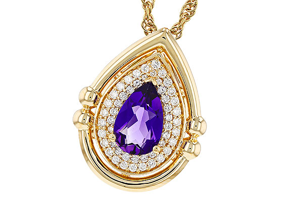 H284-91144: NECKLACE .70 AMETHYST .86 TGW (8x5MM AMY)
