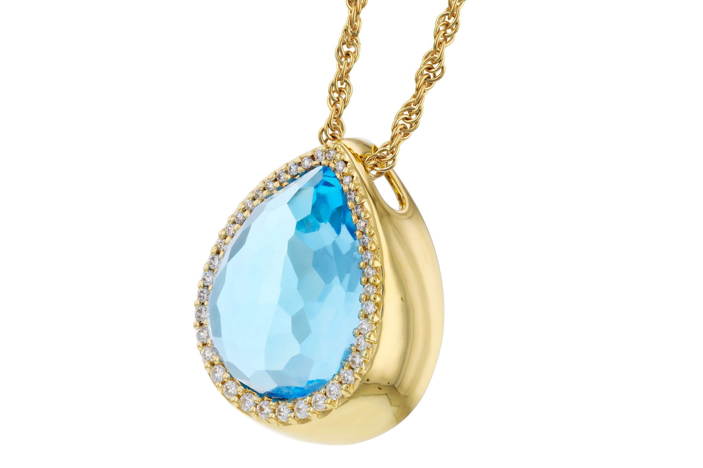 H284-92081: NECK 5.78 LONDON BLUE TOPAZ 5.92 TGW (14x10MM)