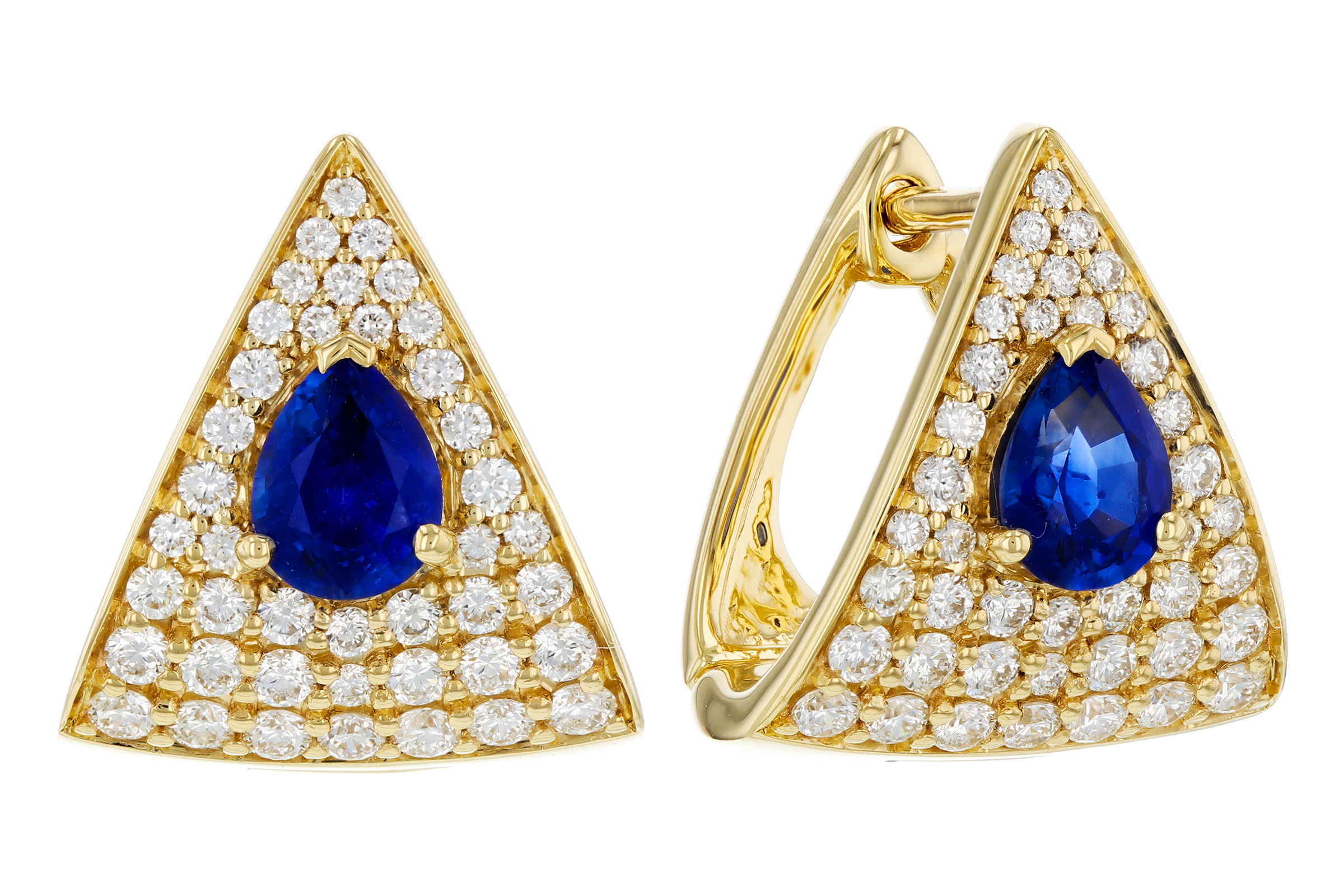 H284-92981: EARRINGS .65 TW SAPPHIRE 1.20 TGW (5x4MM SA)