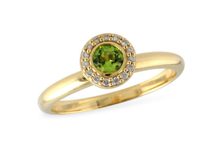 K195-88435: LDS RG .23 PERIDOT .29 TGW