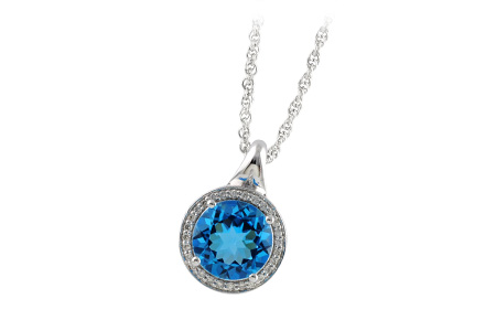 K196-75726: NECK 3.87 BLUE TOPAZ 4.01 TGW