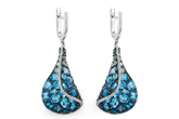 K196-77481: EARR 6.86 BLUE TOPAZ 7.05 TGW