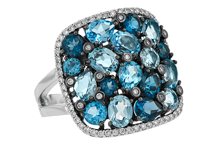 K196-77490: LDS RG 3.67 BLUE TOPAZ 3.94 TGW