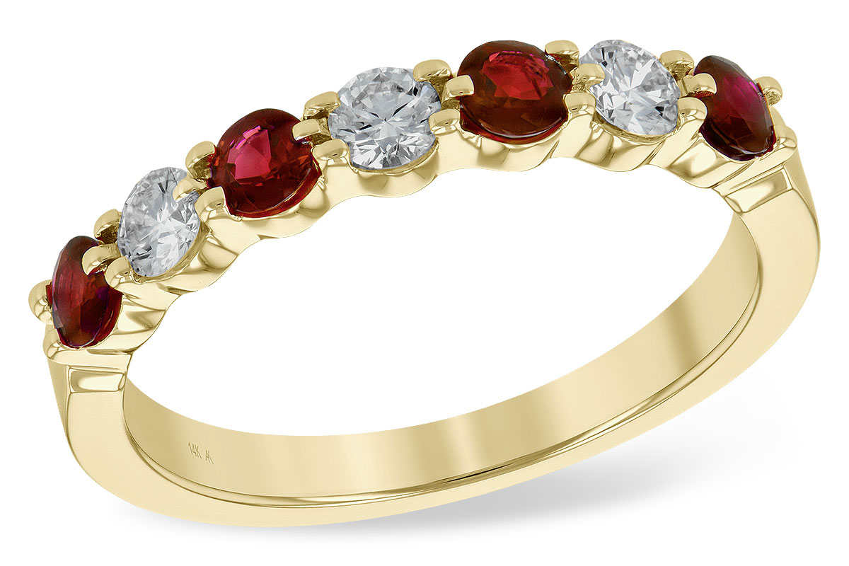 K198-61144: LDS WED RG .48 RUBY .78 TGW