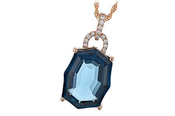 K198-62999: NECK 11.75 LONDON BLUE TOPAZ 11.85 TGW