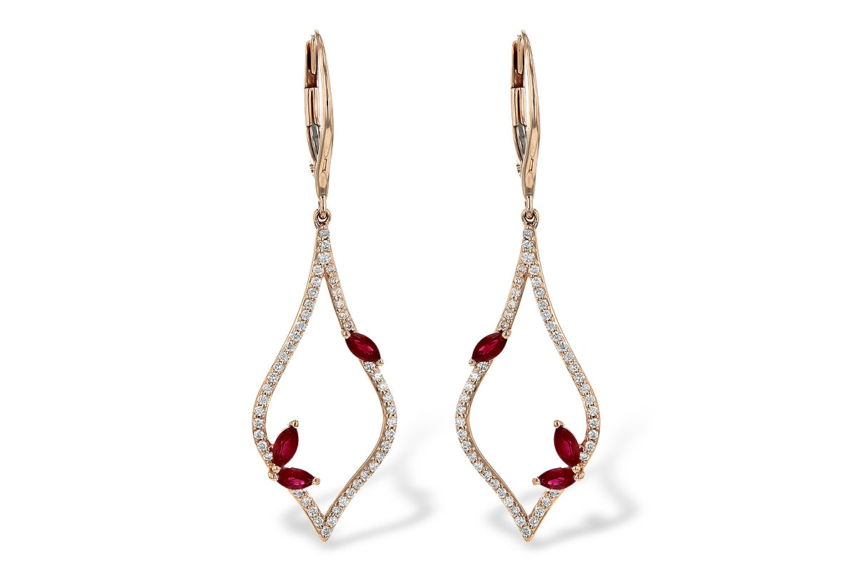 K199-45690: EARR .60 RUBY .95 TGW