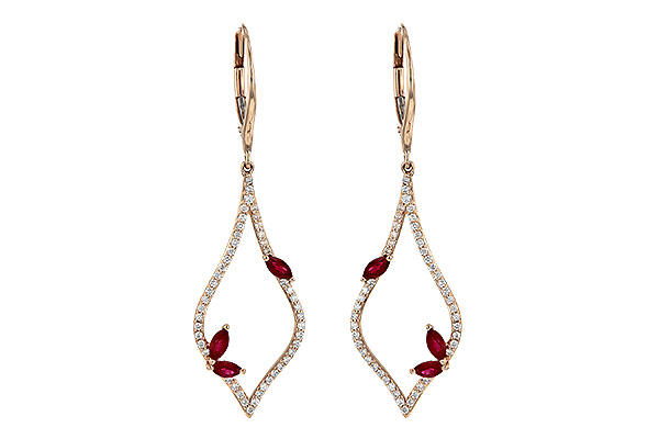 K199-45690: EARR .60 RUBY .95 TGW