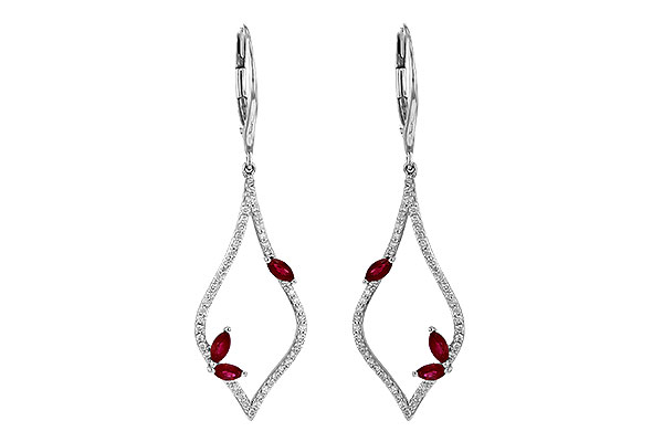 K199-45690: EARR .60 RUBY .95 TGW