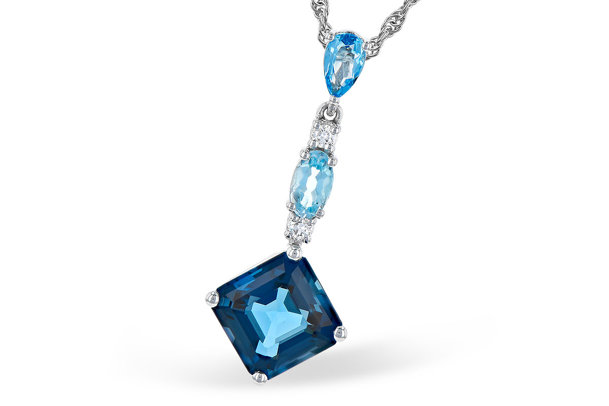 K282-21135: NECK 2.95 TW BLUE TOPAZ 3.00 TGW