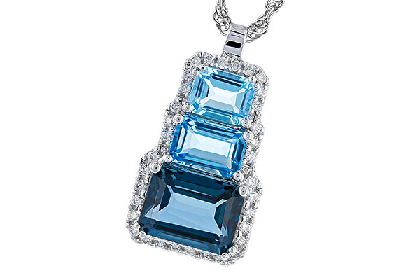 K283-12081: NECK 2.48 TW BLUE TOPAZ 2.64 TGW