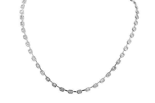 K283-13862: NECKLACE 2.05 TW BAGUETTES (17 INCHES)