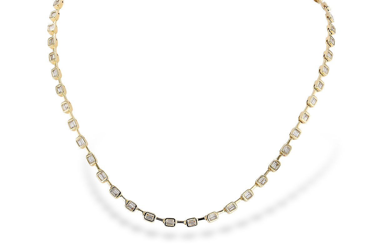 K283-13862: NECKLACE 2.05 TW BAGUETTES (17 INCHES)