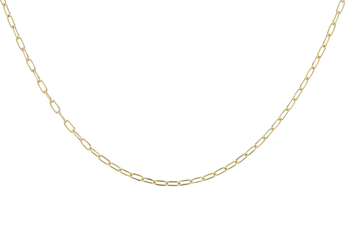 K283-14799: PAPERCLIP SM (24IN, 2.40MM, 14KT, LOBSTER CLASP)