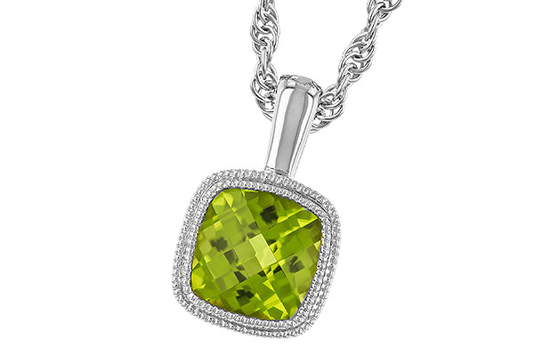 K283-14817: NECKLACE .95 CT PERIDOT