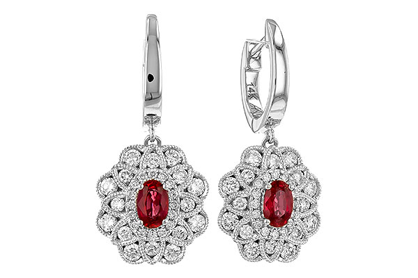 K283-16581: EARR .56 TW RUBY 1.30 TGW (5x3MM RUBY)