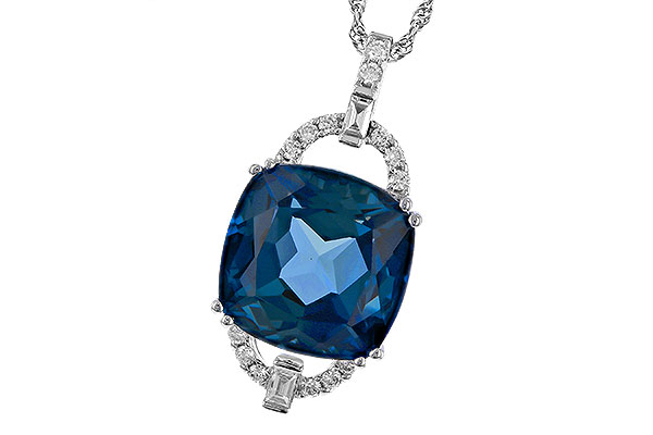 K284-01153: NECK 9.00 LONDON BLUE TOPAZ 9.20 TGW (12MM LBT)