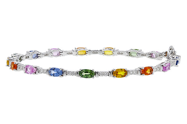K284-02081: BRACELET 4.76 MULTI-COLOR SAPPH 5.08 TGW (7")