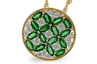 K284-02090: NECK 1.02 EMERALD TW 1.32 TGW