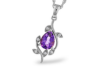 K284-02962: NECKLACE .88 AMETHYST .93 TGW (8x6MM AMY)