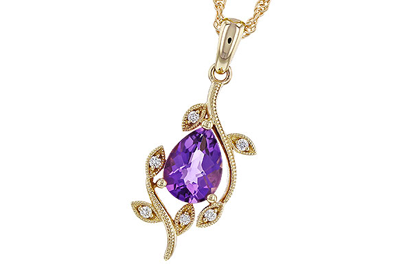 K284-02962: NECKLACE .88 AMETHYST .93 TGW (8x6MM AMY)