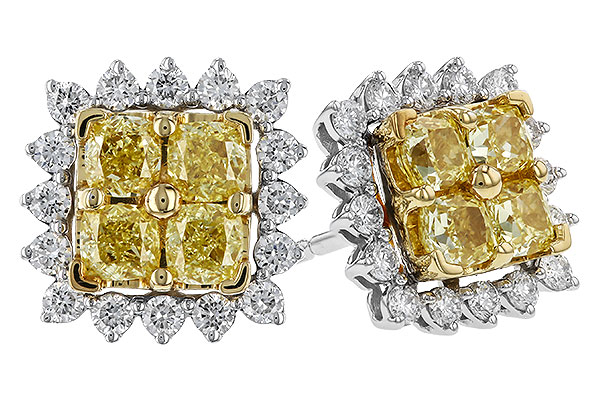 K284-03862: EARR 1.04 FANCY YELLOW DIAMONDS 1.44 TW