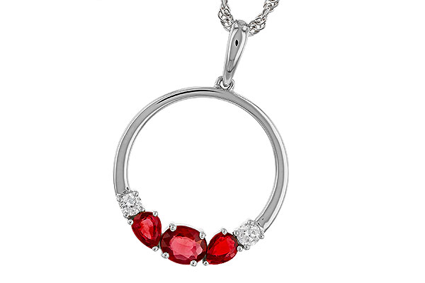 K284-03890: NECKLACE .79 RUBY .89 TGW