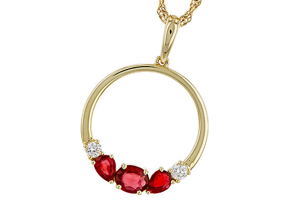 K284-03890: NECKLACE .79 RUBY .89 TGW