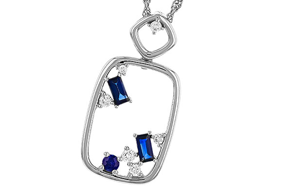 K284-05681: NECKLACE .35 TW SAPPHIRE .46 TGW