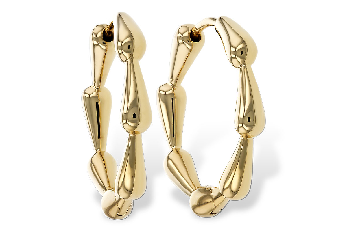 K284-05690: GOLD EARRINGS (21MM)
