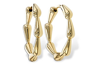 K284-05690: GOLD EARRINGS (21MM)